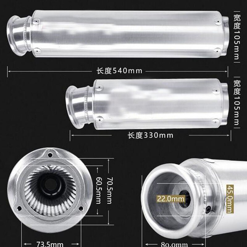 Universal Modified Motorcycle Exhaust Pipe For Exhaust Muffler CB400 CBR400 VFR400