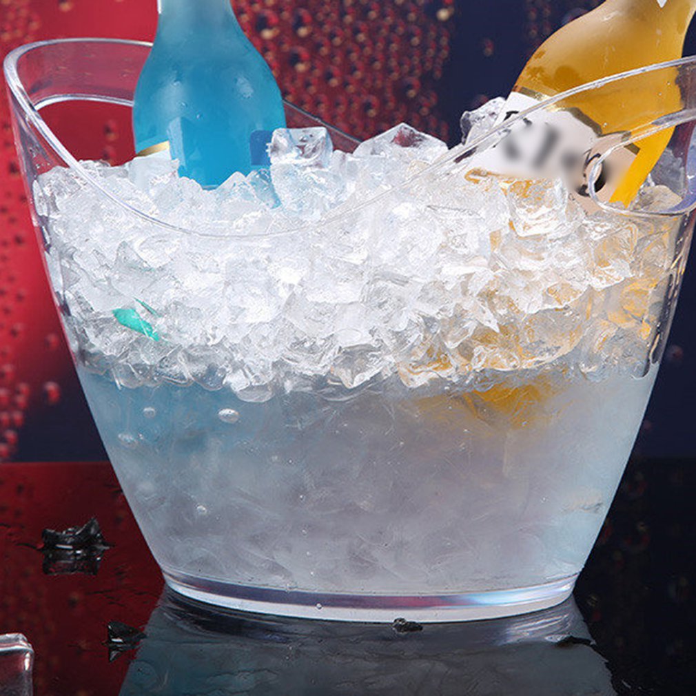 Food Grade Acrylic Material Plastic Transparent Ice Bucket Hygienic Bar Champagne Barrel Wine Beer Barrel Ktv
