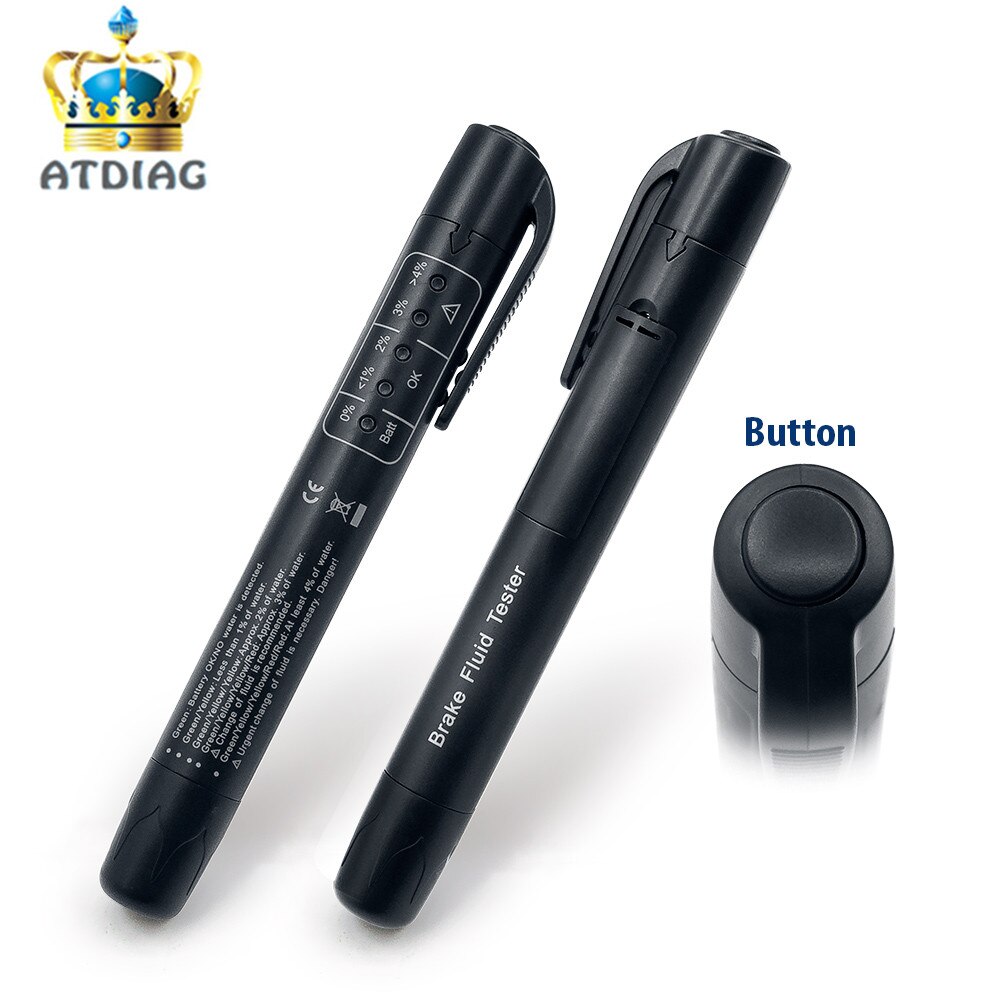 20-50 stuks Remvloeistof Tool 5 LED Auto Remvloeistof Tester Elektronische Pen Testen Voor DOT3/DOT4 5 LEDs Indicator Voertuig Test 1 stuks