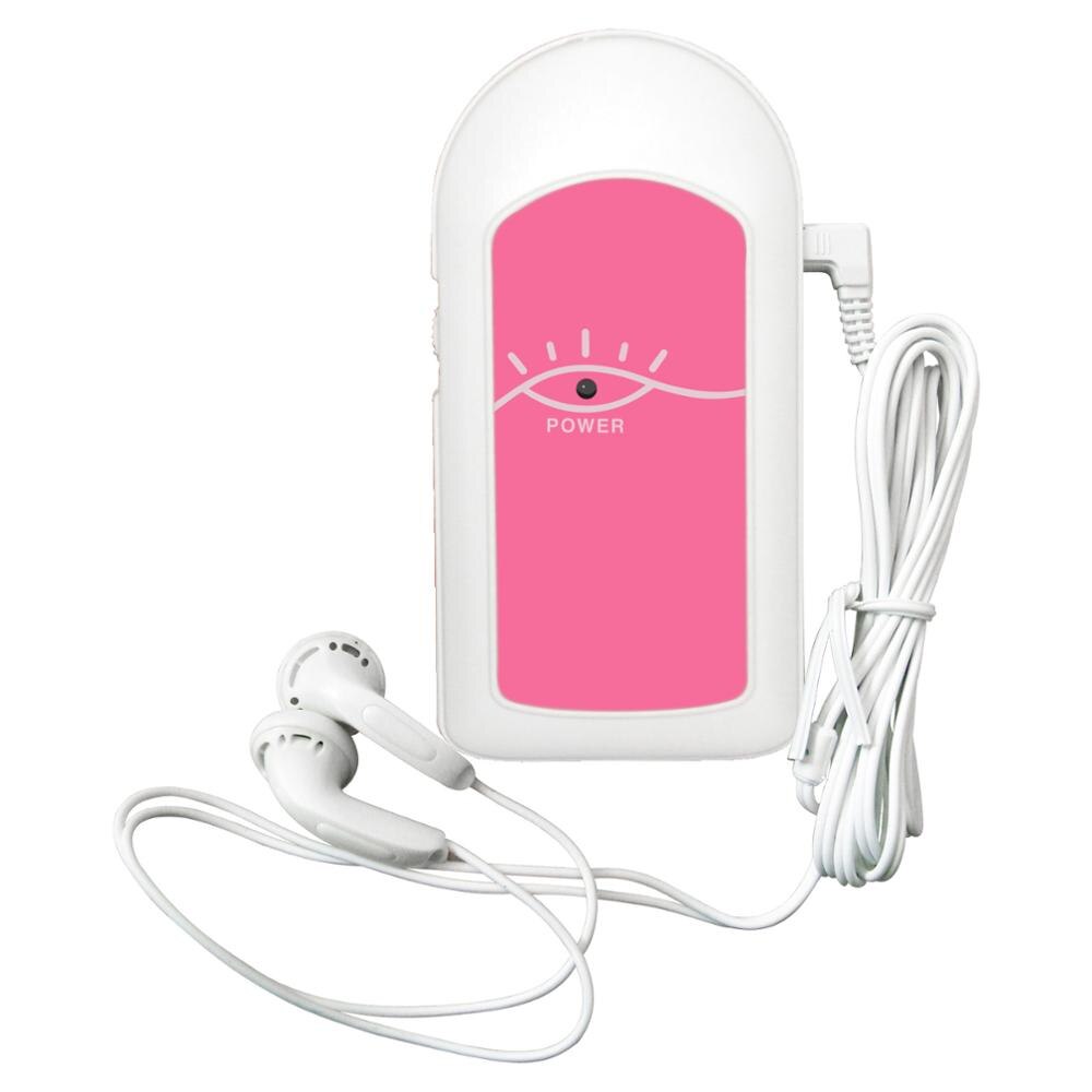 Fetal doppler ultraljud baby hjärtslagsdetektor hem gravid doppler baby pulsmätare pocket doppler 2.0 3.0 8.0 mhz: 2 mhz låter rosa