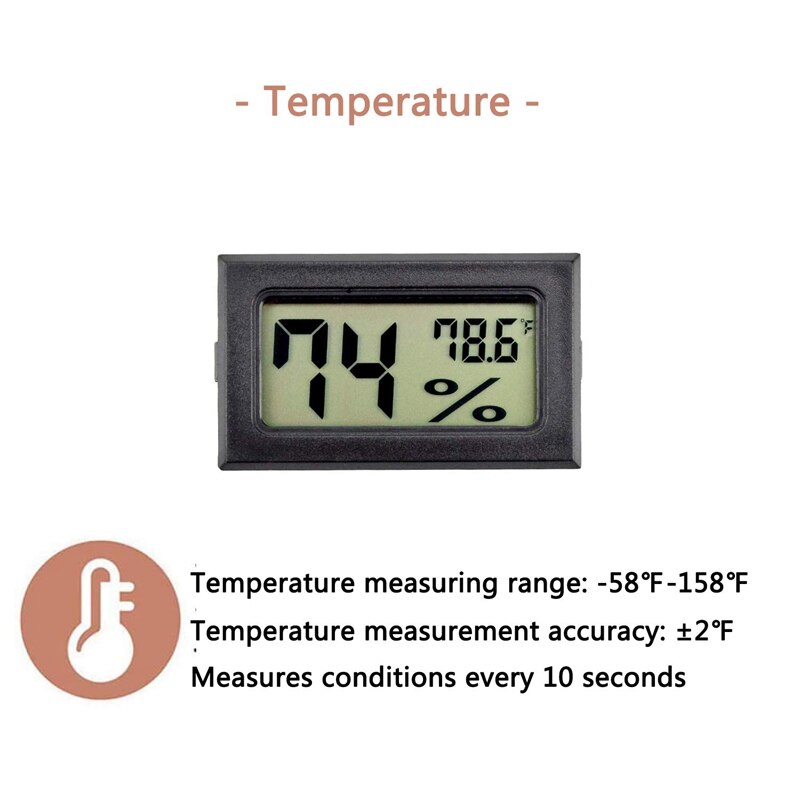 ! 12 Pack Mini Small Digital Electronic Temperature Humidity Meters Gauge Indoor Thermometer Hygrometer LCD Display
