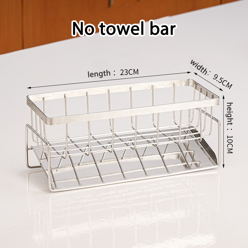 Estante de almacenamiento de Herramientas de limpieza de fregadero, escurridor multifuncional de cocina para esponja limpiadora, organizador, colgador de trapo: YELLOW