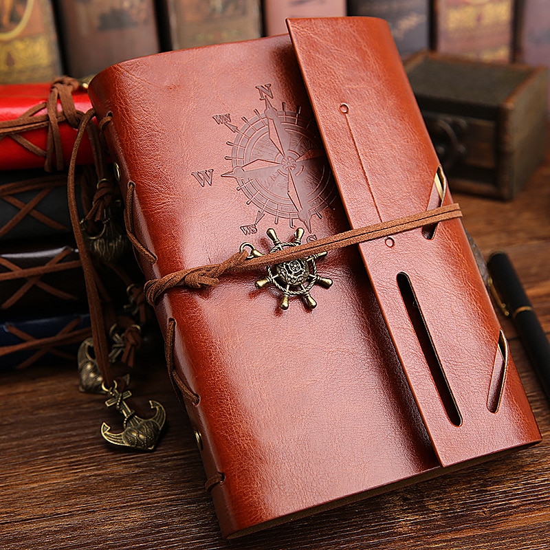 Agenda Vintage Pirate A5 A6 Agenda avec couverture en simili cuir carnet de notes Filofax pour école papeterie coréenne ou voyageur