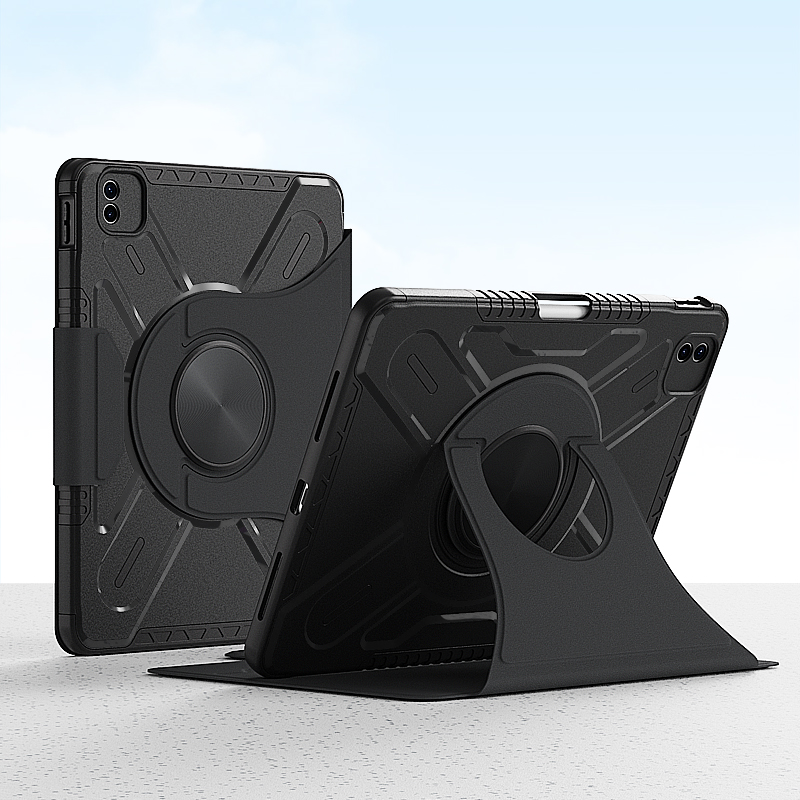 2025 étui pour tablette pour IPad Air7 11 M3 2025 étui 360 rotatif Funda pour Air 6 5 4 10.9 pouces M2 2024 Pro 11 7/8/9th 10.2 "Cover: NINE / Noir