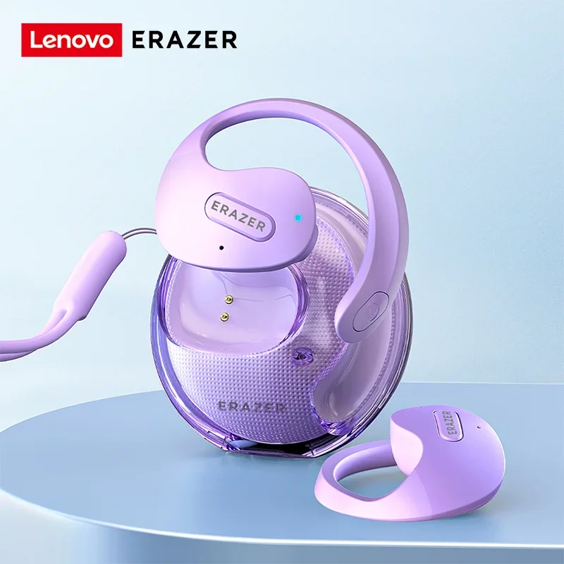 Lenovo ERAZER X15 Pro OWS Drahtlose Kopfhörer Bluetooth 5.4 Ohrhörer Sport Kopfhörer HIFI Sound Rauschunterdrückung mit Mikrofon: WHITE
