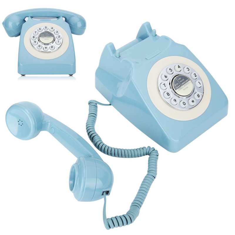 telefono fijo CT-N8019 Push Rotary Dial Desk Telephone Single Line Corded Phone for Home Office telephone portable