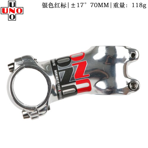 UNO Sliver Bike Stem Ultralight 7 17 35 Degree MTB Road Stem for Fork 28.6 31.8mm 60/70/80/90/100/110/120/130mm Mountain Bicycle: 17 degree 70mm