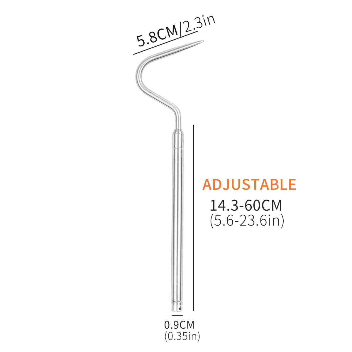 Durable Telescopic Reptile Snake tongs Stick Snake Catcher Snake Clamp Grabber Wide Jaw tongs Tool Heavy Duty Stainless Steel: Telescopic