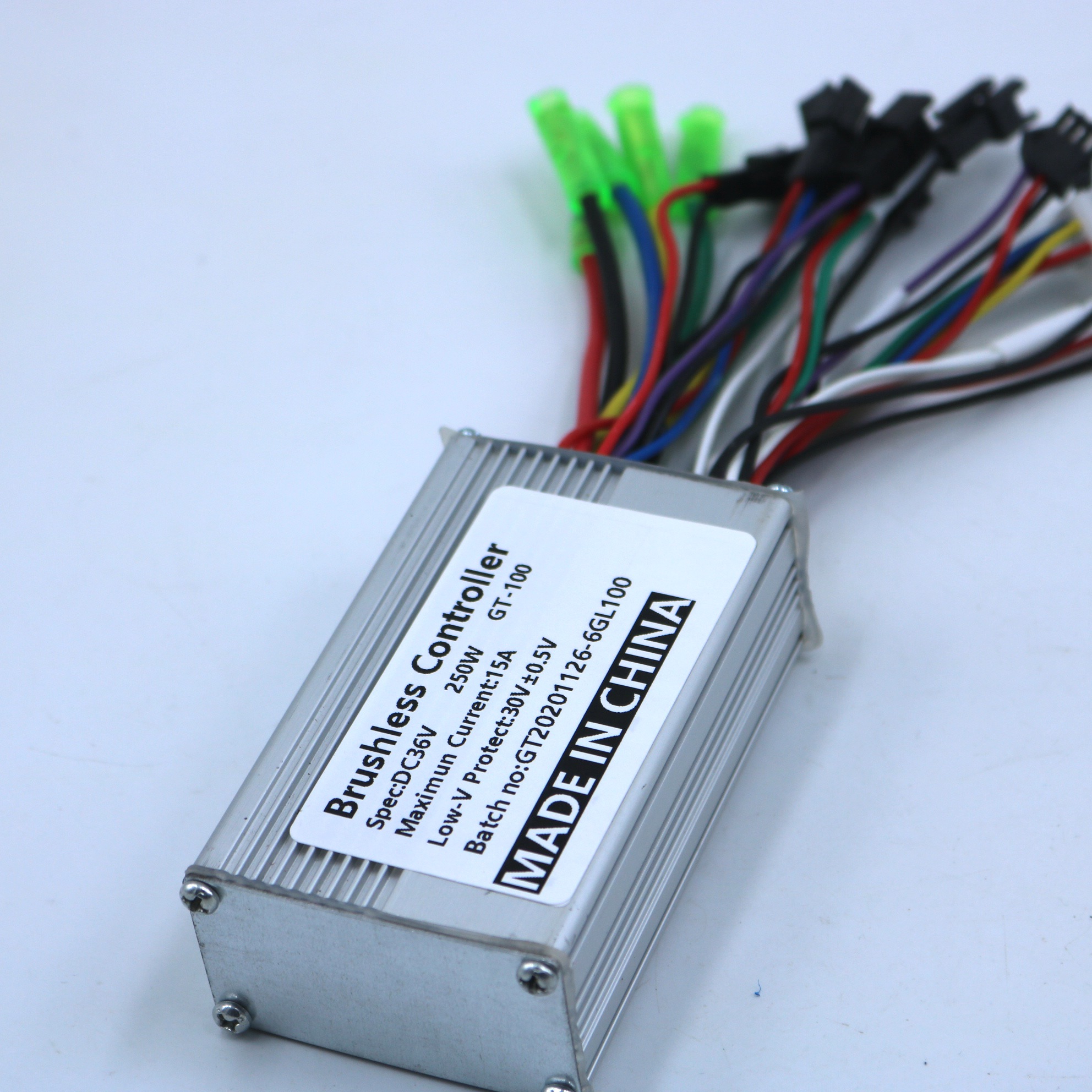 GREENTIME 36V/48V 250W BLDC Motor Controller E-bike Scooter Brushless Speed Driver and GT-100 LCD Display