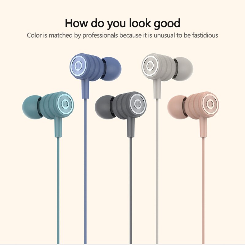 Mobile Phone Wired Headphones 3.5 Mm Sport Earbuds With Bass Phone Earphone Wire Stereo Headset Mic Music Earphones