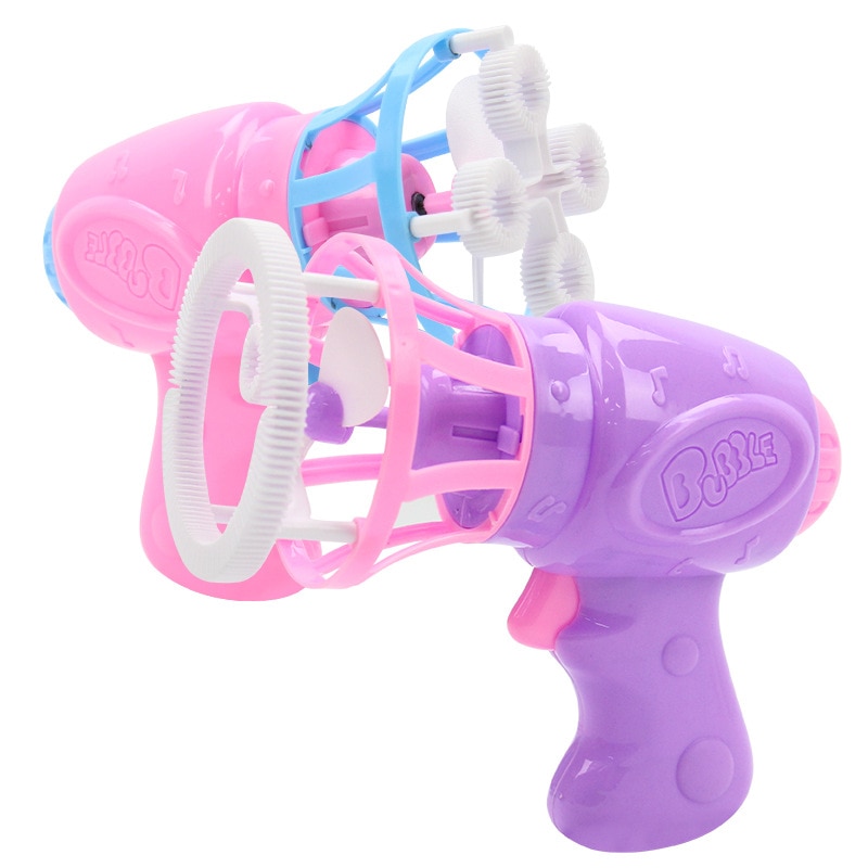 Di colore Rosa del fumetto Bolla Pistola Macchina Blu viola per Bambini Grande Bolla Pistola Ad Acqua Divertimento Ragazze Giocattoli Divertenti Giochi tutto'aperto impostato commercio tutto'ingrosso AA50