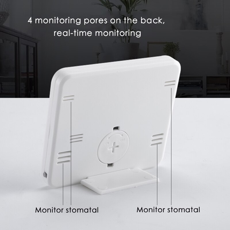 Electronic Desk Clock Ultra-thin Digital Temperature Humidity Table Clock Automatic Monitoring Large LCD Screen Multifunction/