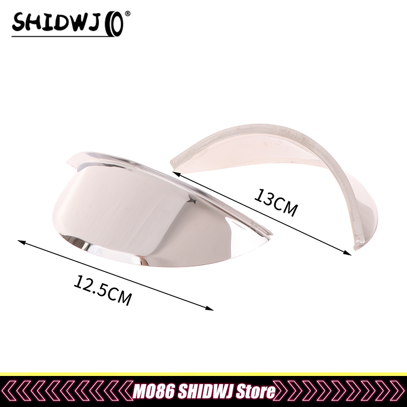 Universal cromo metal scooter farol capa à prova de chuva 5.75 "/7" para cafe racer motocicleta frente lâmpada viseira