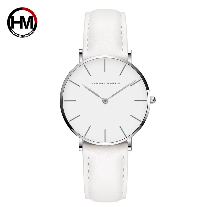 HANNAH MARTIN De Simple Japon Mouvement À Quartz Montre Bracelet En Cuir Nylon Horloge Femmes Analogique Montre-Bracelet Étanche: CB36YB