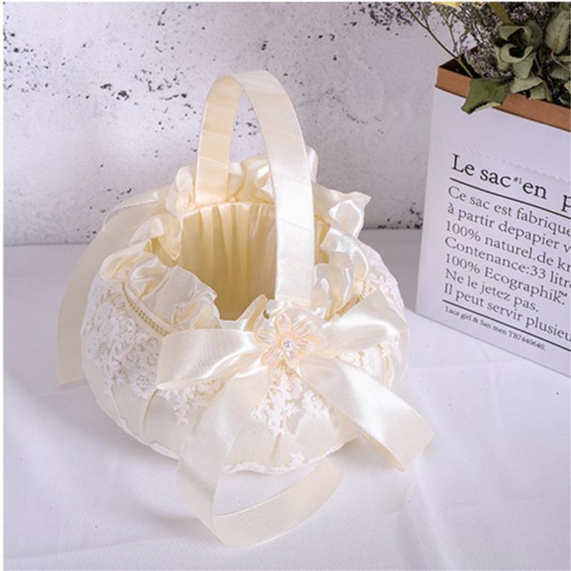 Petit Panier en Osier avec Poignée Panier de Pique-Nique en Rotin