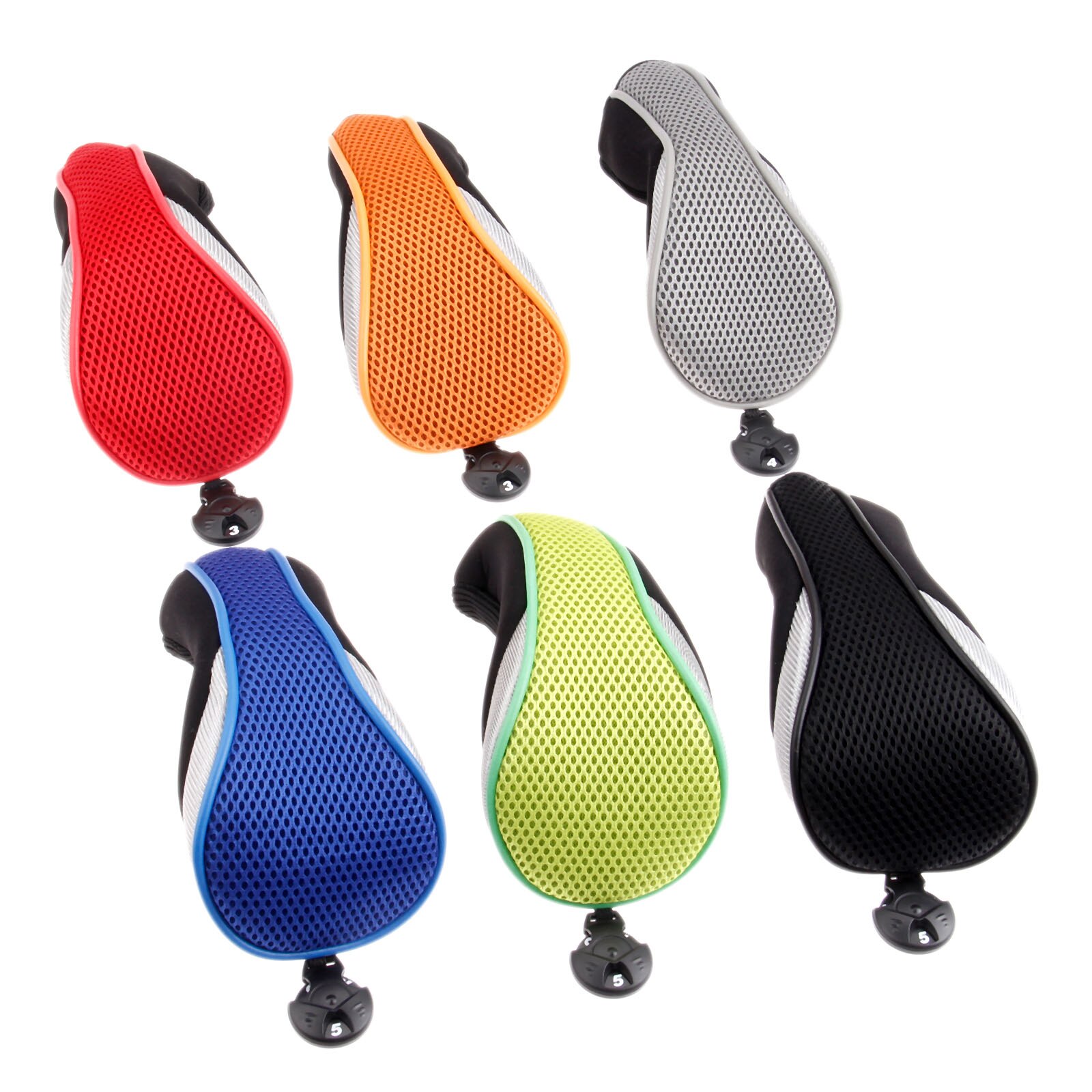 SURIEEN 3 Pcs/Set Golf Club Head Cover Golf hybrid club Headcovers Golf Head Covers Protect Set 6 Colors Choose