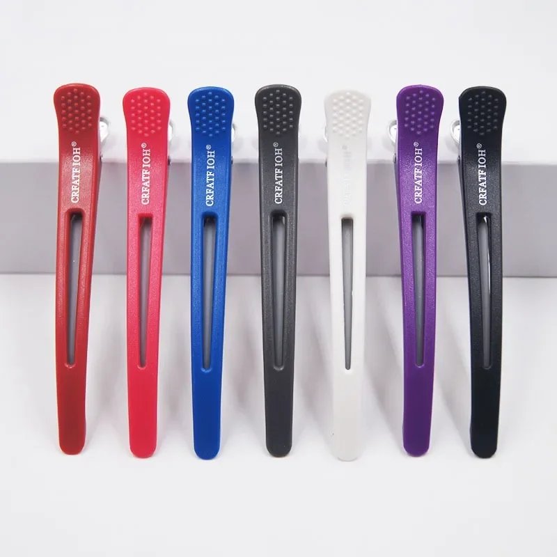 Pinzas para el cabello de cocodrilo, pinzas de peluquería, pinzas de sección, horquilla de cocodrilo para peluquero, herramientas de estilismo de salón, accesorios para el cabello, 6 uds.