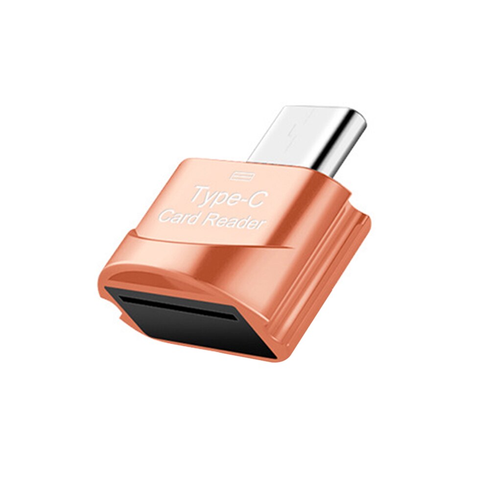 USB 3.1 Type C to TF Adapter OTG Card Reader Smart Memory Card Reader Type C OTG Flash Drive Cardreader Adapter: Rose Gold