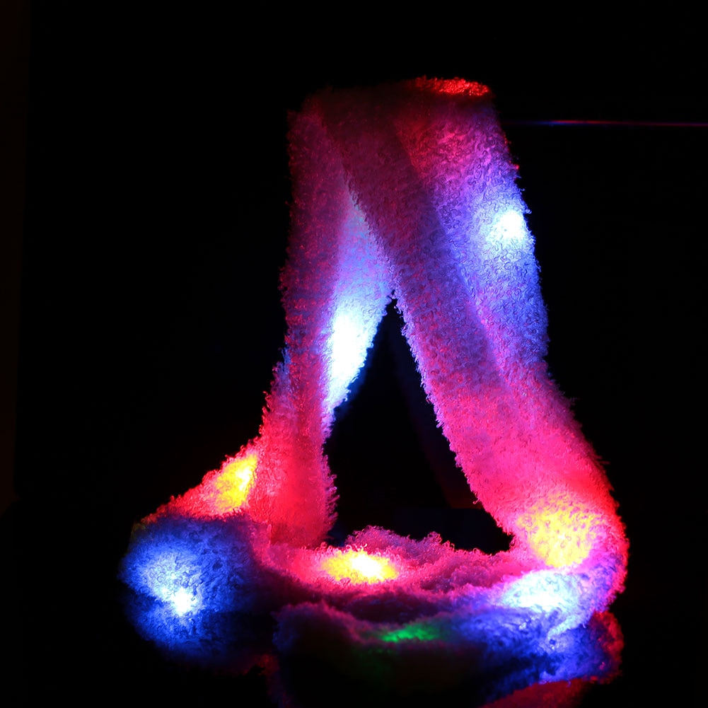 Cool Flash light Scarf Christmas Halloween Light Wool LED Funny LED Scarf