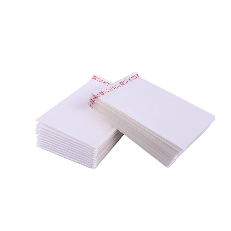 100Pcs White Paper Bubble Envelope Self Sealing Adhesive Bubble Mailers Waterproof Packaging Bags Business Supplies