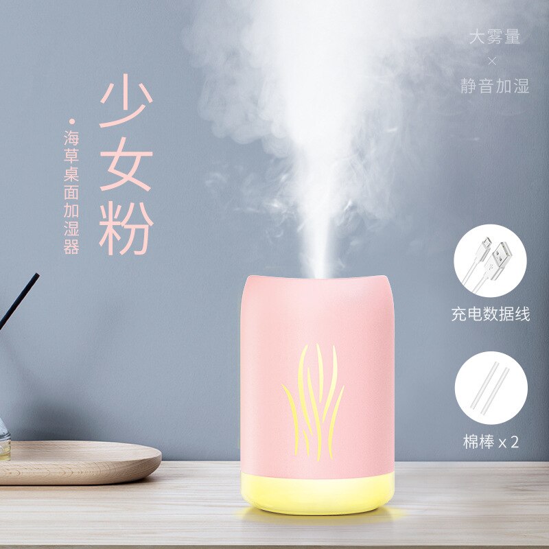Luchtbevochtiger Usb Huishouden Lucht Verstuiver Kleine Nacht Lamp Bureau Oppervlak Panel Auto Gemonteerd Creatieve Retro: R2 Pink