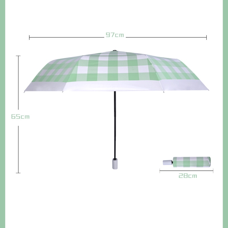 YADA Plaid Pattern Umbrellas Windproof Folding Rainy Umbrellas For Women Summer Unilever Umbrella YS200074