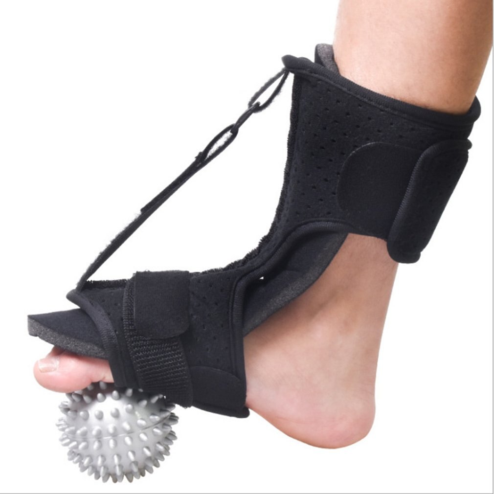 Adjustable Plantar Fasciitis Night Foot Splint Orthotic Brace Elastic Dorsal Night Splint With Massage ball For Men Women: Default Title