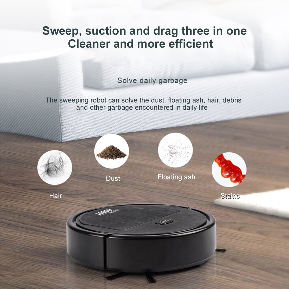 Smart Robot Vacuum Cleaner Automatic Vacuum Cleaners Auto Robot Cleaner Strong Suction Quiet Mini Cleaning Robot