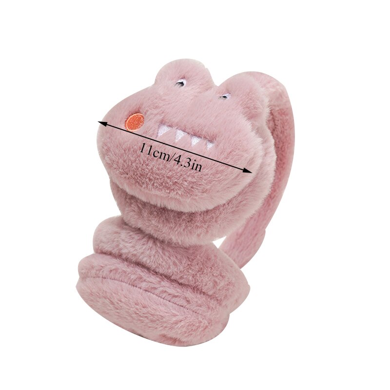 Children Ear Muffs Winter Lovely Thicken Plush Earmuffs Cartoon Dinosaur Earmuffs Riding Korean Version Plush Earmuffs