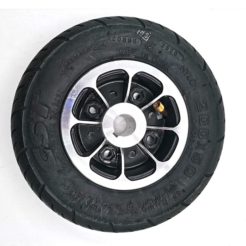 200x50 Tyre Inflation Electric Vehicle Aluminium Alloy Wheel Pneumatic Tire FOR Electric Scooter Tyre Wheel Hub 8" Scooter: inner outer hub