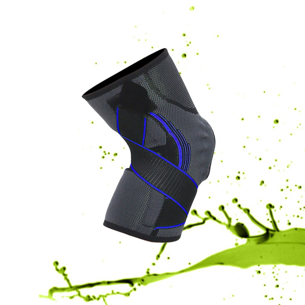 Sport Schutz Getriebe Unterstützung Silikon Frühling Druck Knie Pads Atmungsaktive Basketball Klettern Knie Schutz Ärmel-Größe B