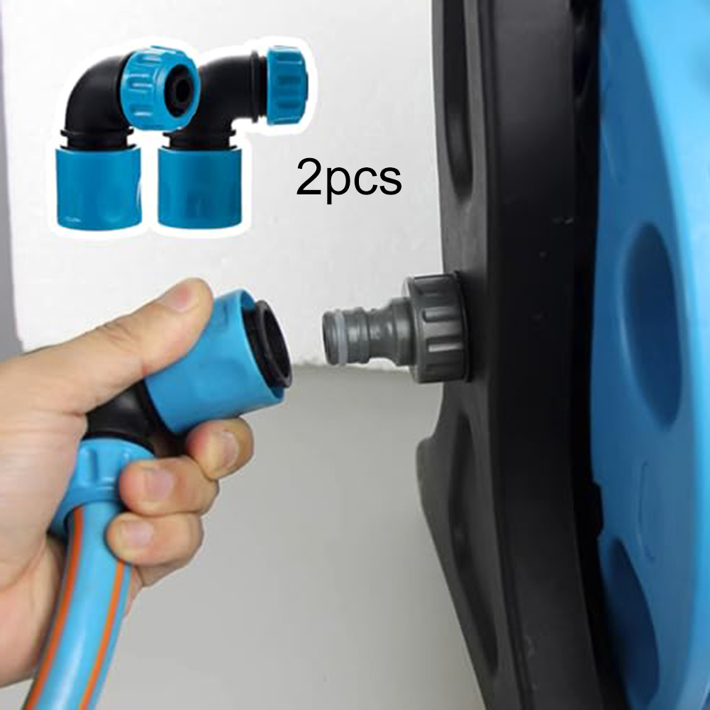 Connecteurs rapides coudés, Angle de 90 degrés pour jardin, tuyau de 1/2 pouces, adaptateur de connecteur de connexion d'irrigation d'eau de jardin, 2 pièces