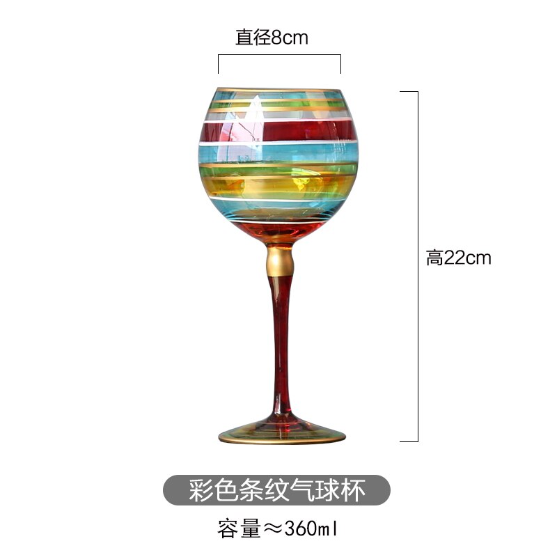 Europa Blei-freies Farbige Zeichnung weingläser Becher Große Champagner Flöte Glas Cocktail glas lustige gläser Bar Party Getränk: A15 7.5x24cm