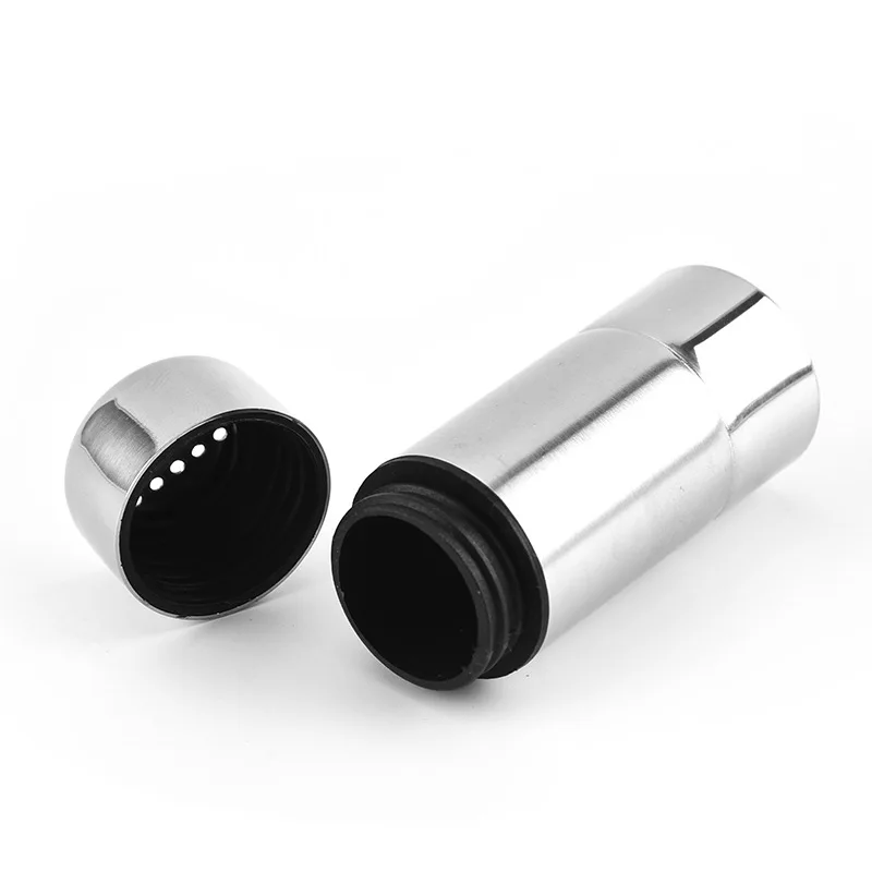 Mini saltbøsse i rustfritt stål, multifunksjonelle pepperbøsser, kryddersprederkrukker, kjøkkenverktøy for utendørs bruk