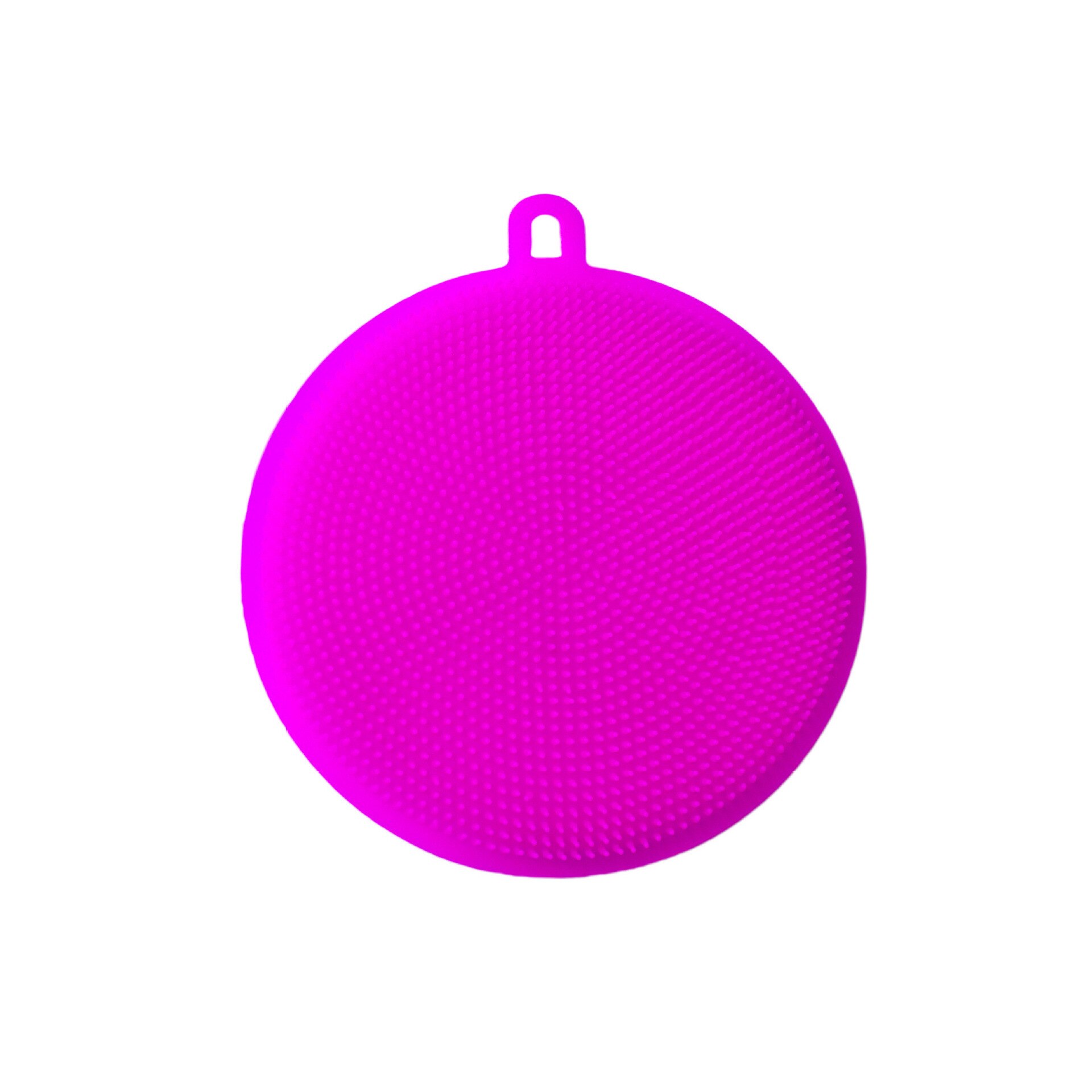 Silicone Dishcloth Dishwashing Brush Oil-Free Kitchen Cleaning Brush Decontamination Multifunctional Melon Fruit Vegetable Scour: Bagged Rose Red