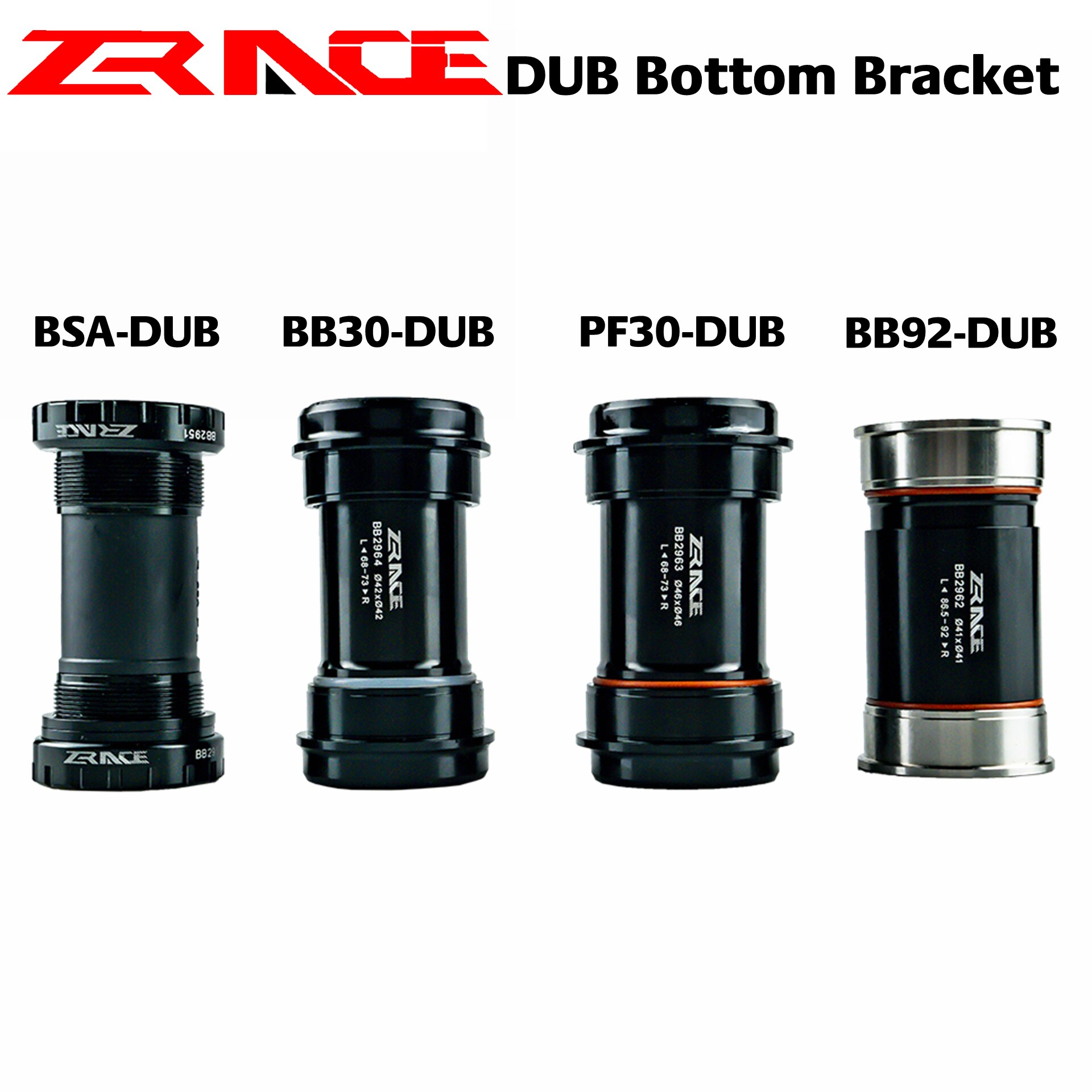 ZRACE DUB soporte inferior, para SRAM MTB/manivela de carretera, BSA, BB92, PF30, BB30,68/73mm 92mm Compatible con herramientas tradicionales