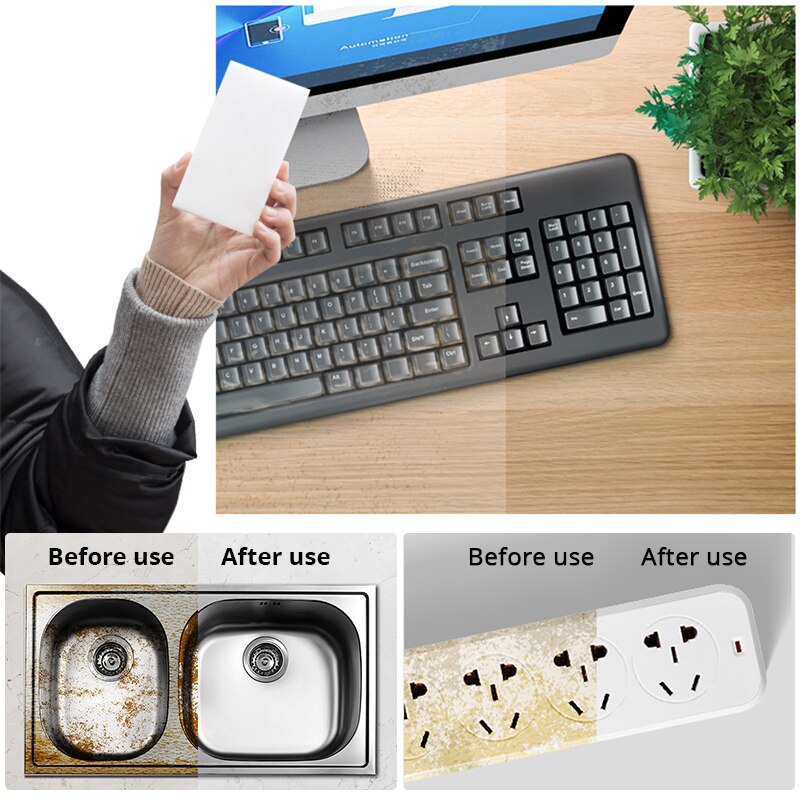 Magic sponge 100 pcs Melamine Sponge Eraser Sponge Cleaner Nanoparticles Cleaning Sponge For kitchen Bathroom Cleaning Tools