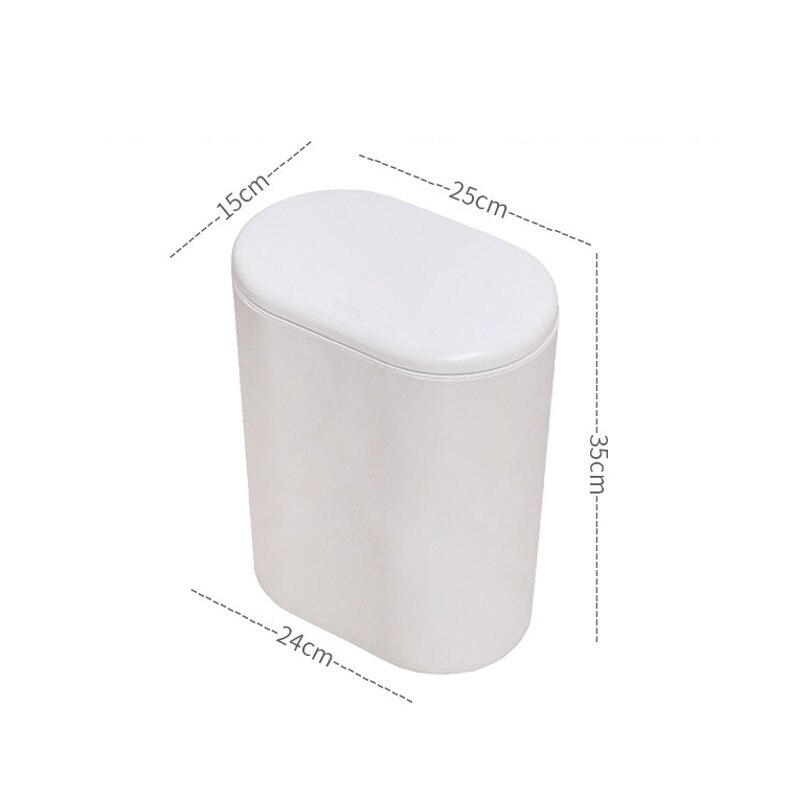 Mrosaa Plastic Narrow Type Kitchen Trash Can Toilet Press Type Waste Bin Dustbin Bathroom Trash bin Basket Garbage Bucket