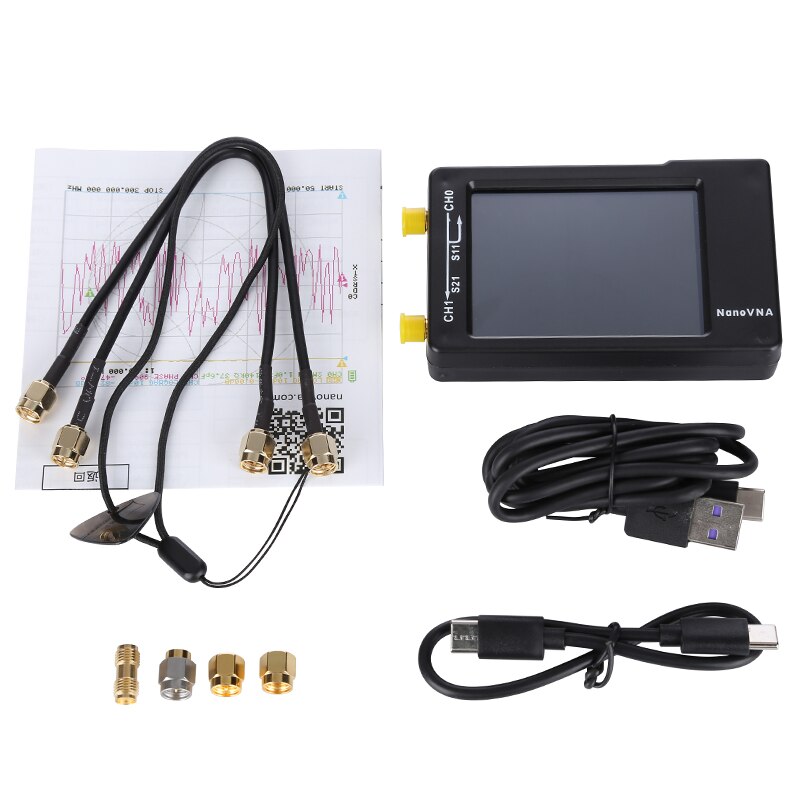 2.8 inch LCD Display NanoVNA NanoVNA-H VNA HF VHF UHF UV Vector Network Analyzer Antenna Analyzer: 1.5GHz
