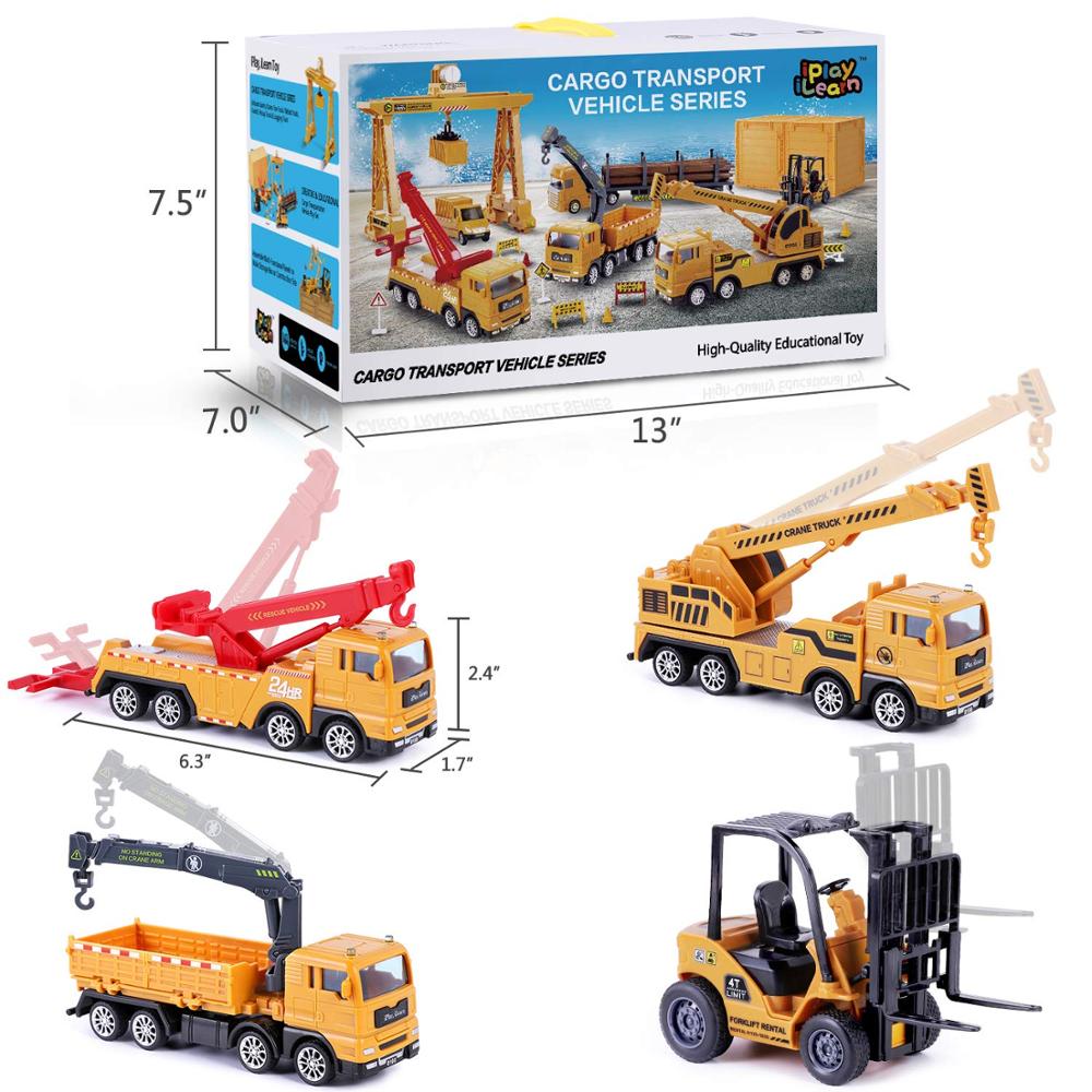IPlay, iLearn Camion Giocattolo impostato, costruzione di Trasporto Merci Veicoli Giochi per Bambini Regali per 3 4 5 6 Anni di Età Dei Ragazzi Bambini