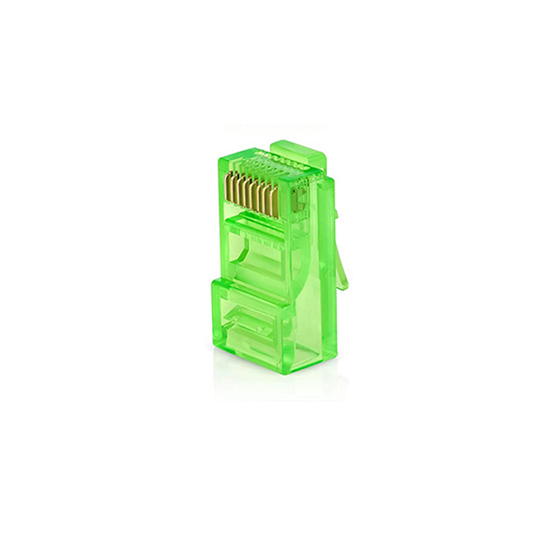 Linkwylan RJ45 Cat6 Pass Through Connectors Assorted Colors EZ to Crimp Modular Plug for Solid or Stranded UTP Network Cable