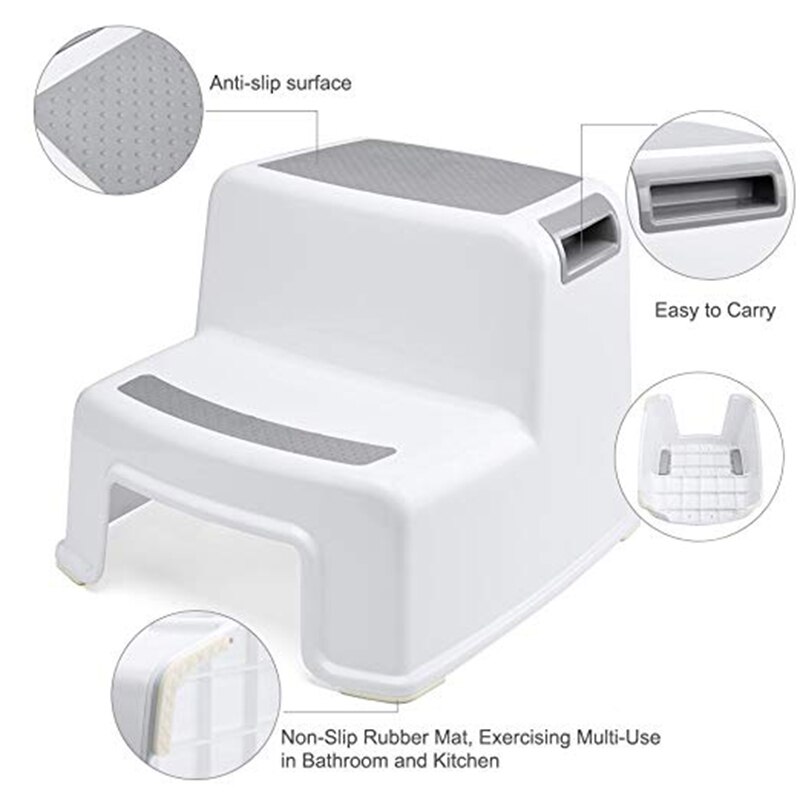 Breite + 2 Schritt Hocker Für freundlicher Kleinkind Hocker Für Wc Töpfchen Rutschfeste Sanft Griff Für Sicher Als Schlecht Töpfchen Hocker EIN