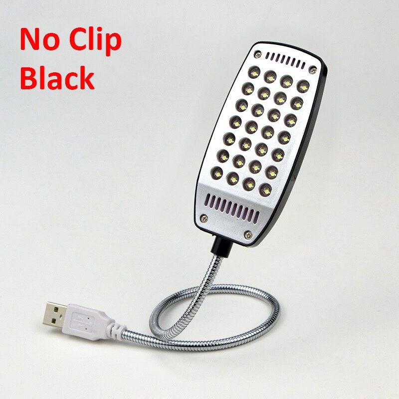 LED Desk Lamps USB Cable Powered Table Lamp Bendable LED Light lampka biurkowa kids lampe de bureau bedroom lighting: No Clip Black
