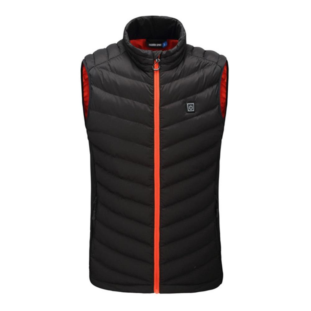 Hombres Mujeres al aire libre USB Chaleco de calefacción por infrarrojos chaqueta de talla grande esquí invierno almohadilla de calor cuerpo abrigo más cálido: Thermal Clothing / XXXL