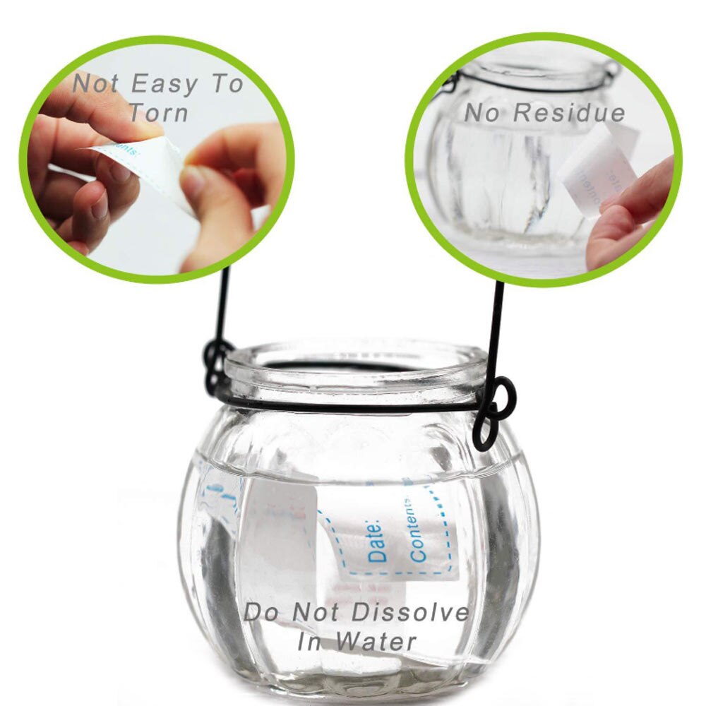 125Labels/Roll Self Adhesive Food Storage Label Kitchen Refrigerator Bottle Mark Label Removable Waterproof Container Stickers