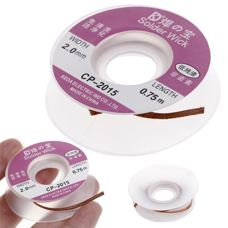 2mm avlodde lodde flette veke fjerner kabel ledning 19qb