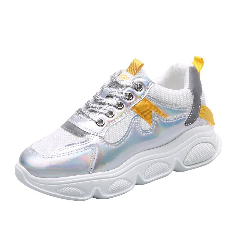 Tenis Feminino Women Tennis Shoes Tenis Mujer Female Gym Sport Shoes Stability Thick Sole Trainers Women Tennis Shoe Cheap: Yellow / 7