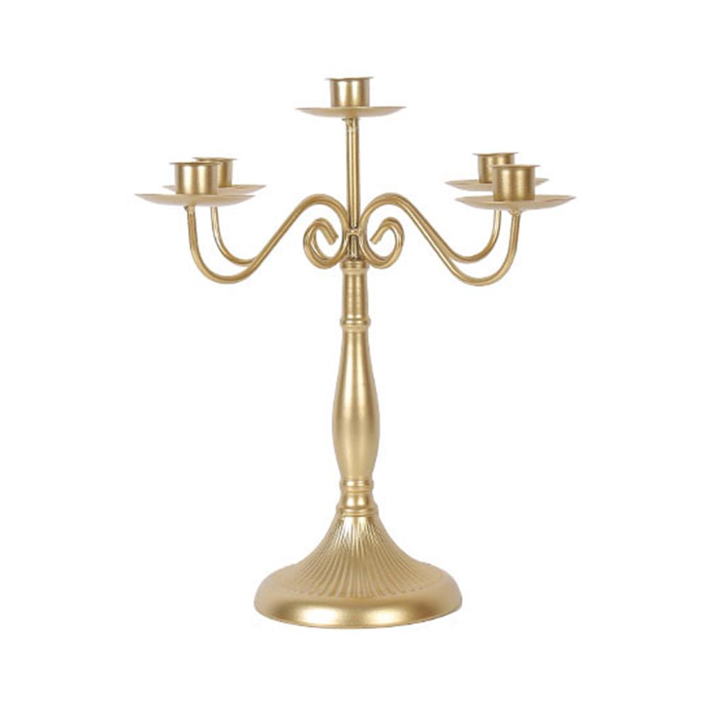 Metal Candle Holder Retro Candlestick Table Decoration Photography Accessories Farmhouse Decor Gimnasio: Black