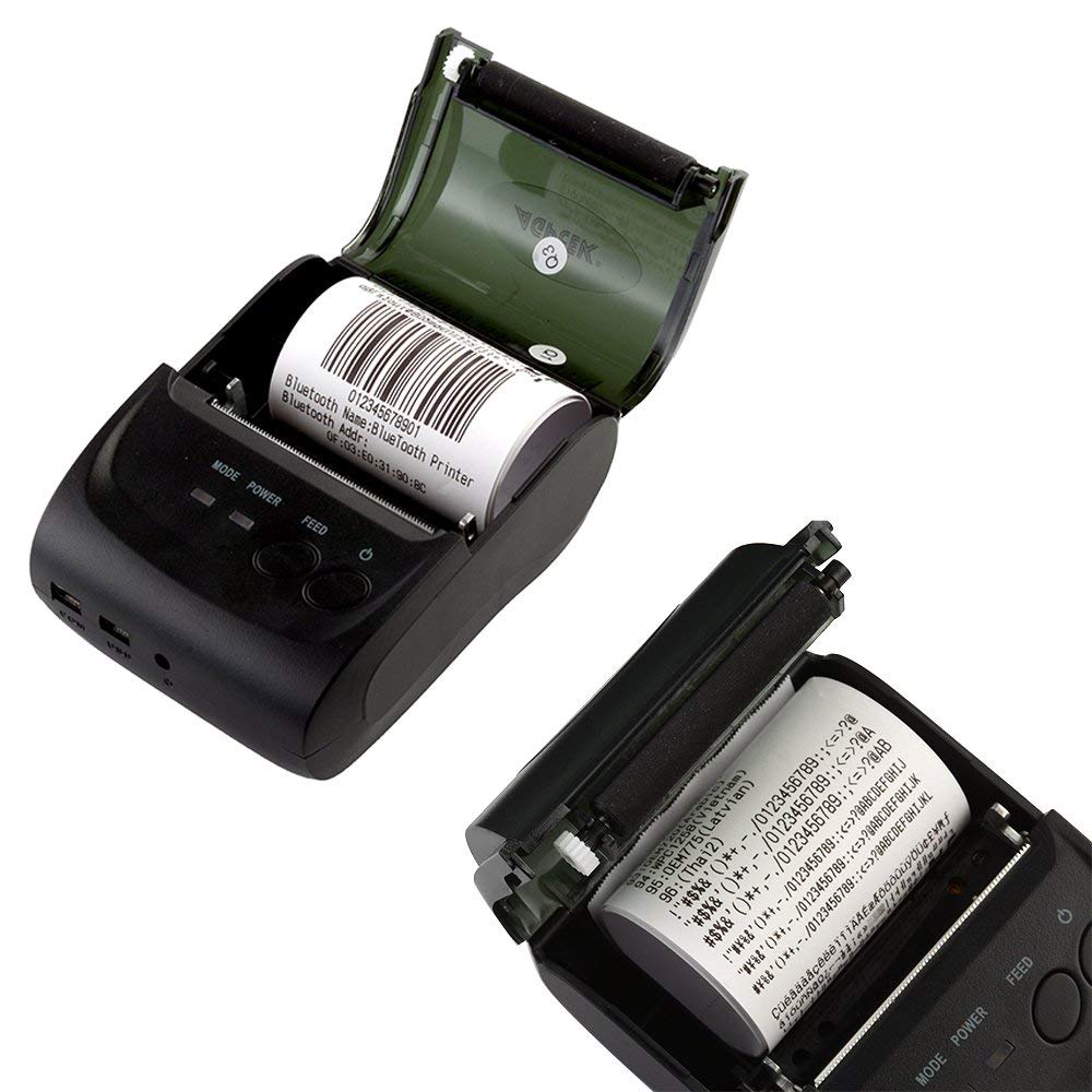 Pos-printer android draagbare bluetooth thermische printer mini 58mm bluetooth android ios pos-printer mobiele usb-bonprinter