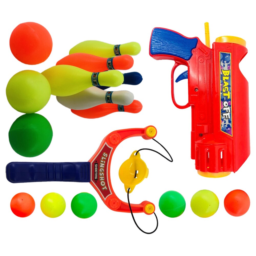 17pcs Funny Pong Shooting Indoor Game Slingshots for Child Kids